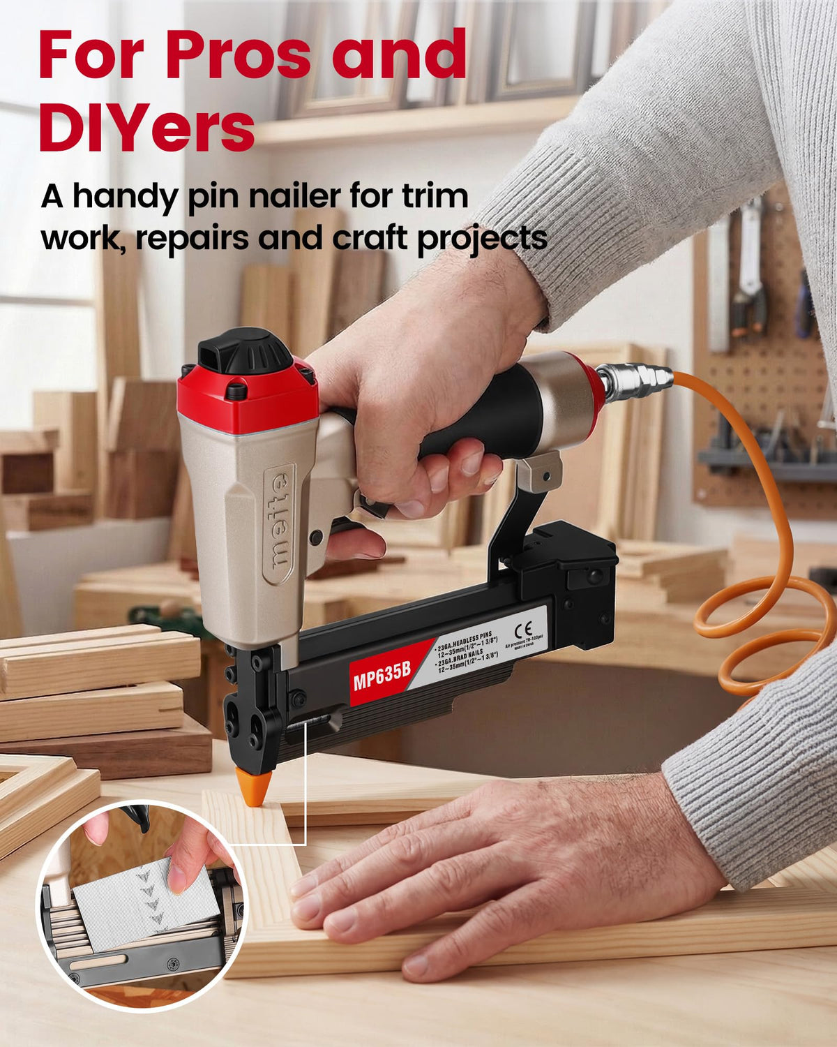 23 Gauge Pneumatic Headless Pin Nailer S804984