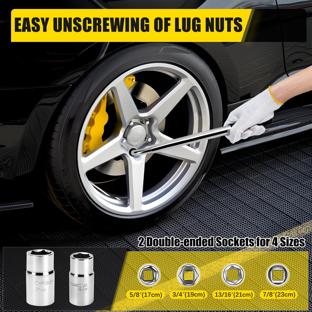 3 Ton Portable Scissor Car Jack with Wheel Wrench E85712