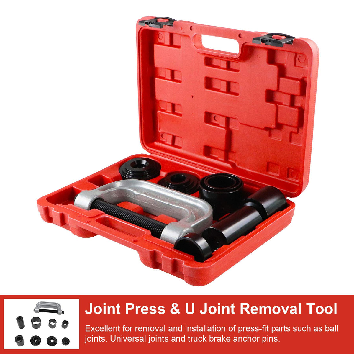 Heavy Duty Ball Joint Press & U Joint Removal Tool Kit with 4x4 Adapters N495