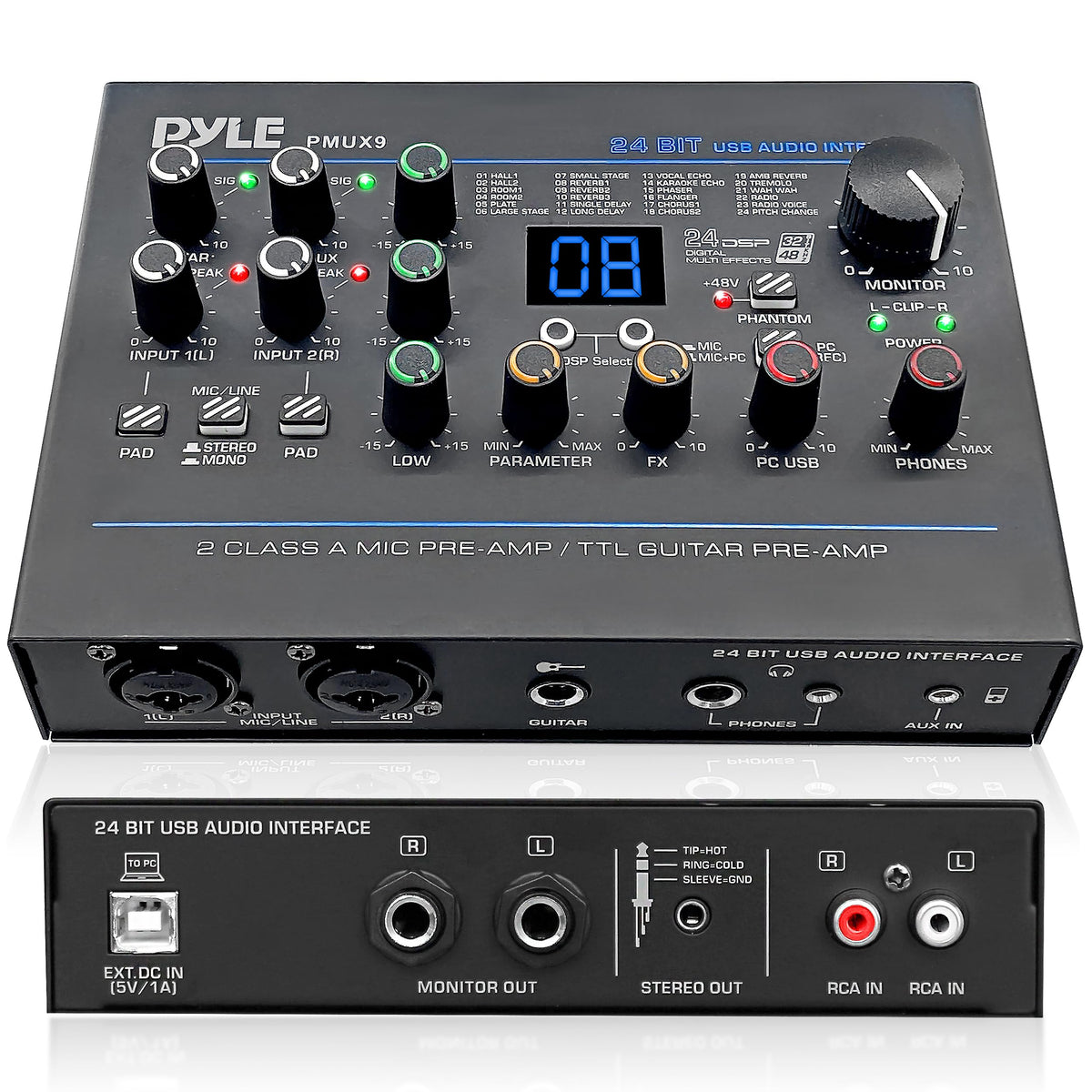 USB Audio Interface with Digital Effects and Phantom Power Z3219