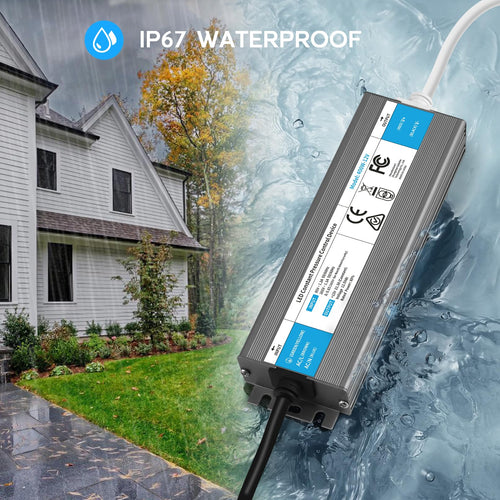 200 Watts Waterproof IP67 LED Driver 85V-265V AC to 12V DC Converter E13156