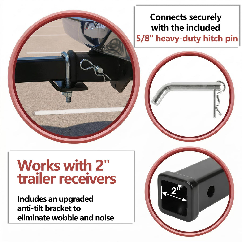 50" Aluminum Wheelchair Carrier with Ramp C1069