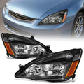 Black Housing Amber Corner Headlight Assembly Set Y796