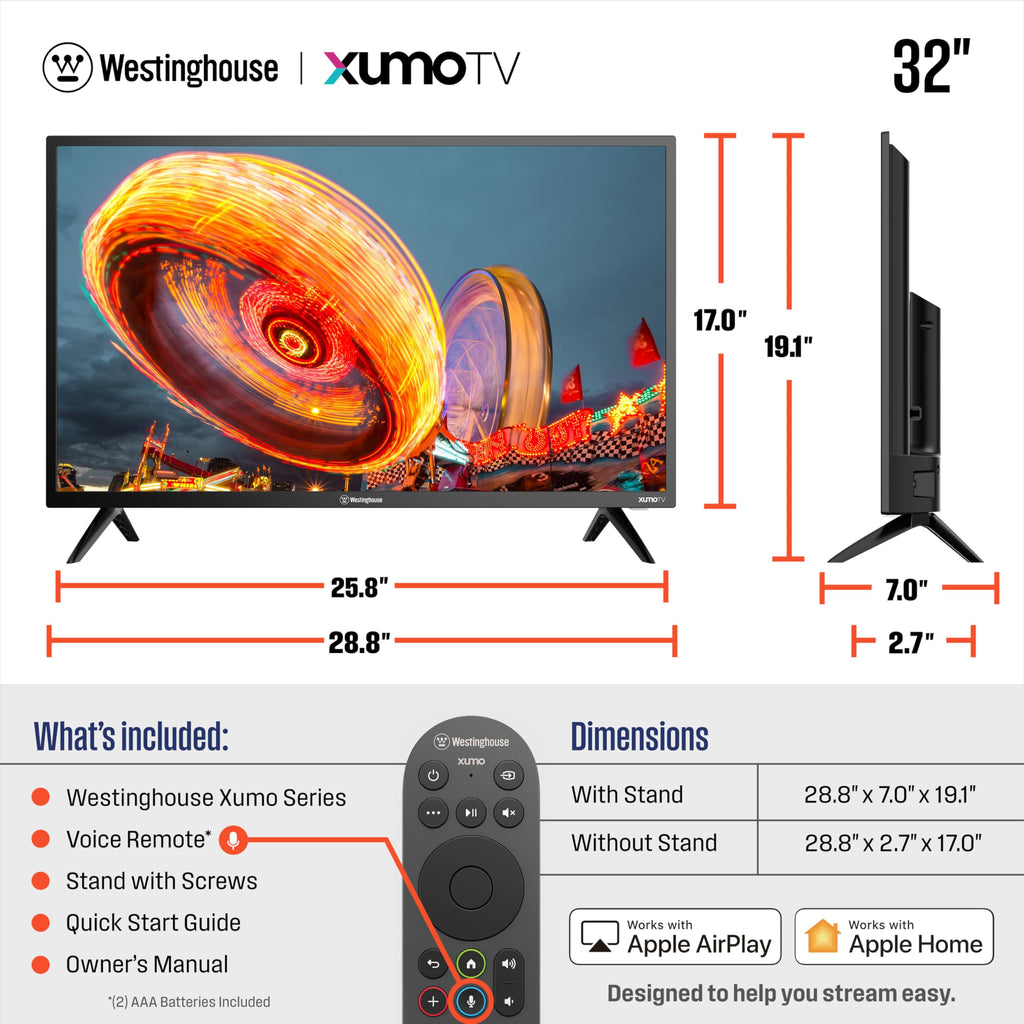 32-inch HD Smart Flat Screen TV with Voice Remote Y4641