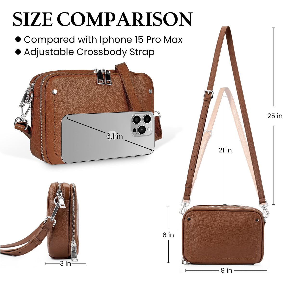 Genuine Leather Crossbody Bags F835