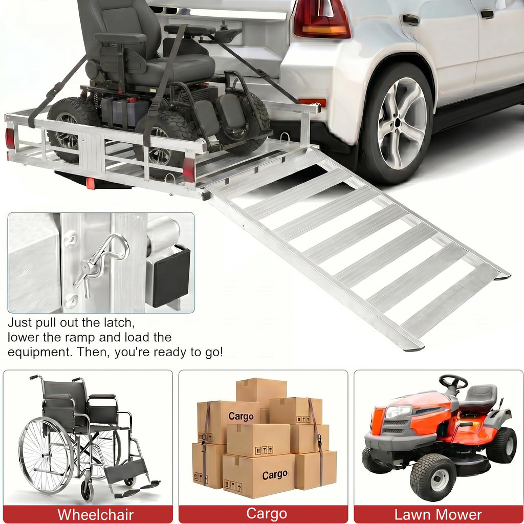 50" Aluminum Wheelchair Carrier with Ramp C1069