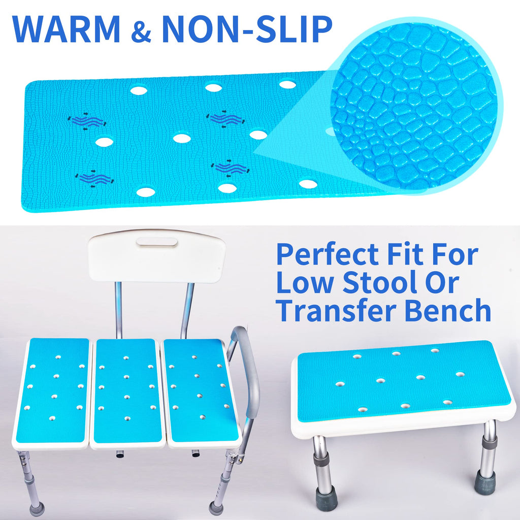 3 PCS Anti-Skid Shower Chair Mats with Adhesive Backing J1682