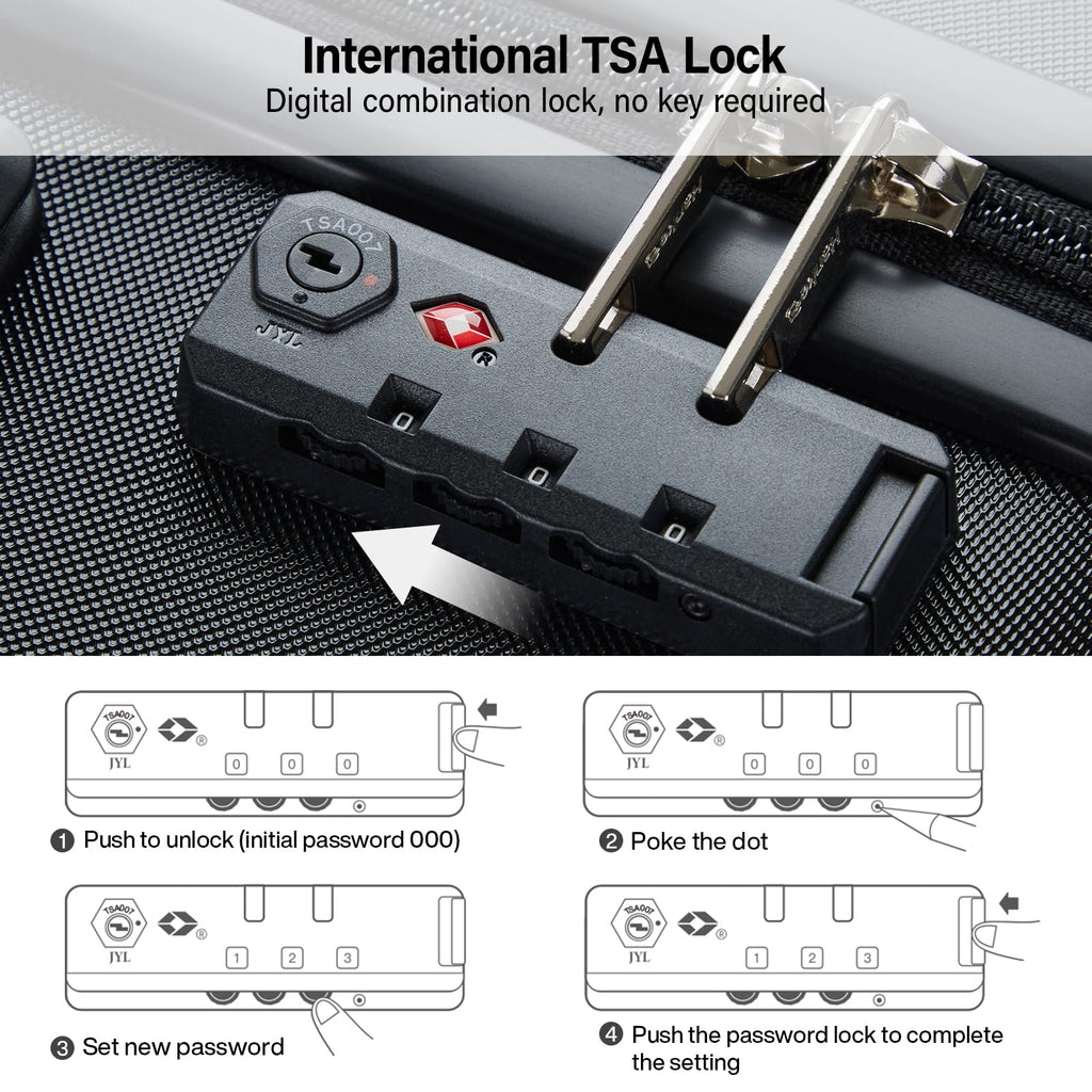 16 Inch Underseat Hard Shell Carry On Luggage with TSA Lock L56704