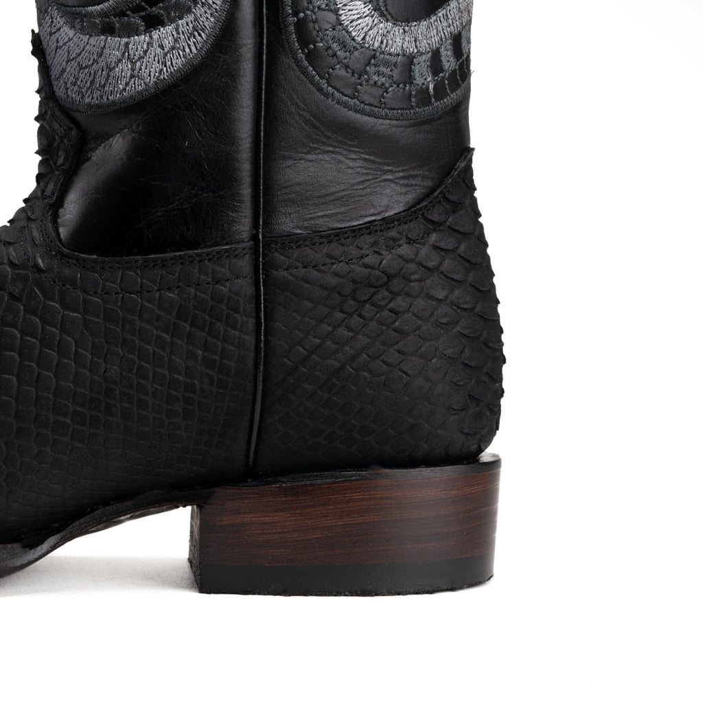 Python Leather Print Western Boots L84460