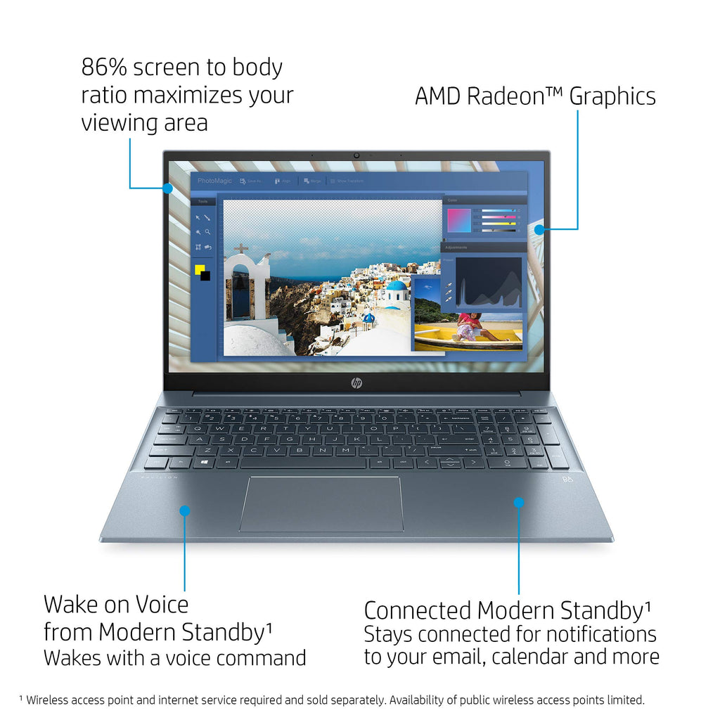15.6" FHD Laptop AMD Ryzen 5 5500U 8GB 512GB SSD Windows 10 Horizon Blue C452753