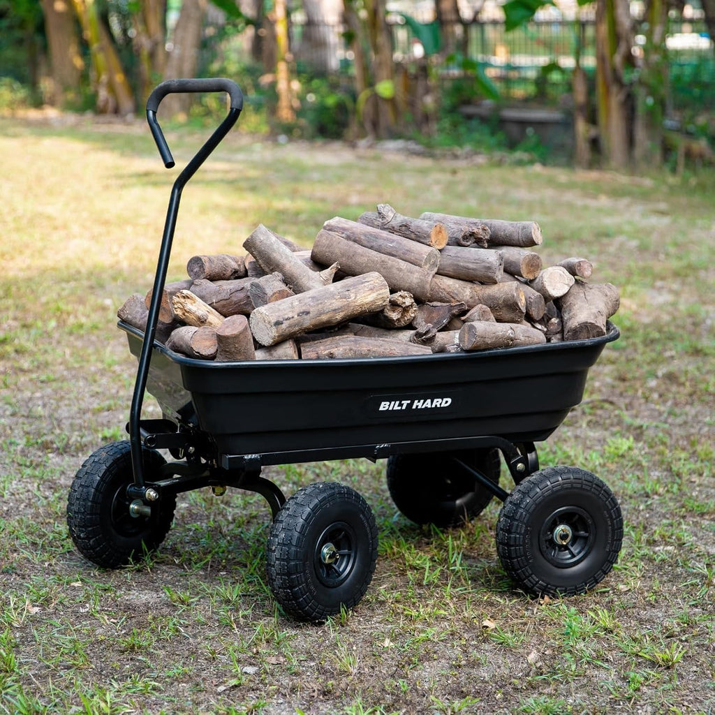 4 Cu.Ft. Poly Yard Dump Cart with 180° Rotating Handle K539009