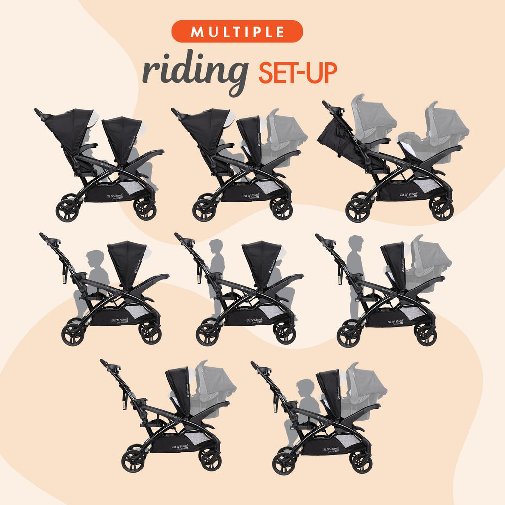 Double Stroller & 2 Car Seats R7137