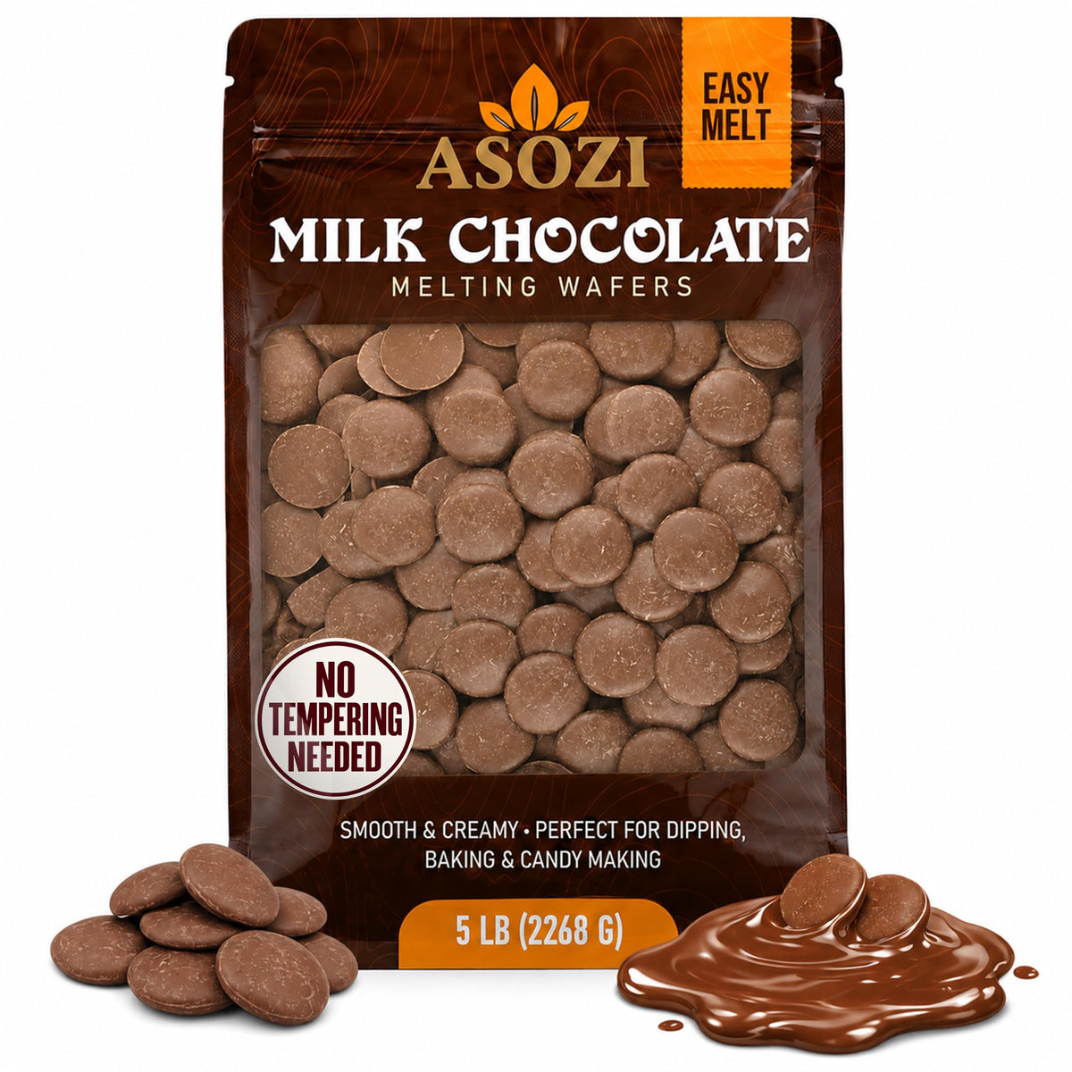 Milk Chocolate Melting Wafers 5lb H752814