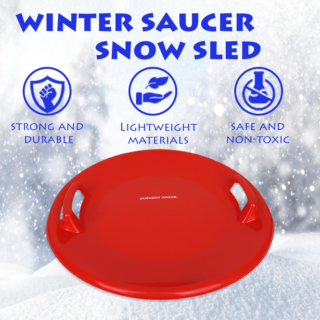 Heavy-Duty Cold Resistant Plastic Snow Sled with Handles P179723