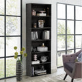 71" Tall 6-Tier Black Bookshelf O933261