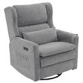 Oversized Swivel Rocker Recliner with Adjustable Headrest M1168