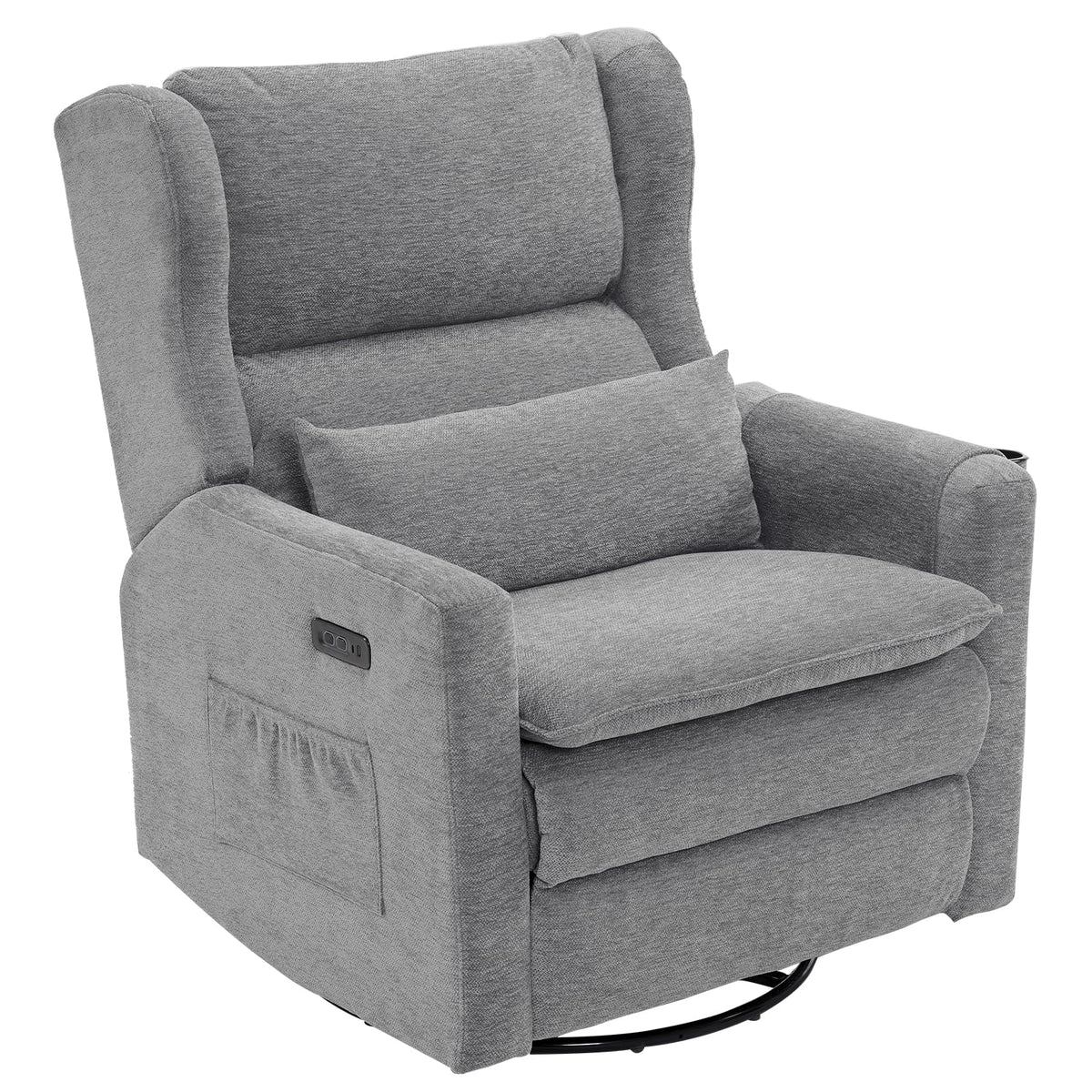 Oversized Swivel Rocker Recliner with Adjustable Headrest M1168