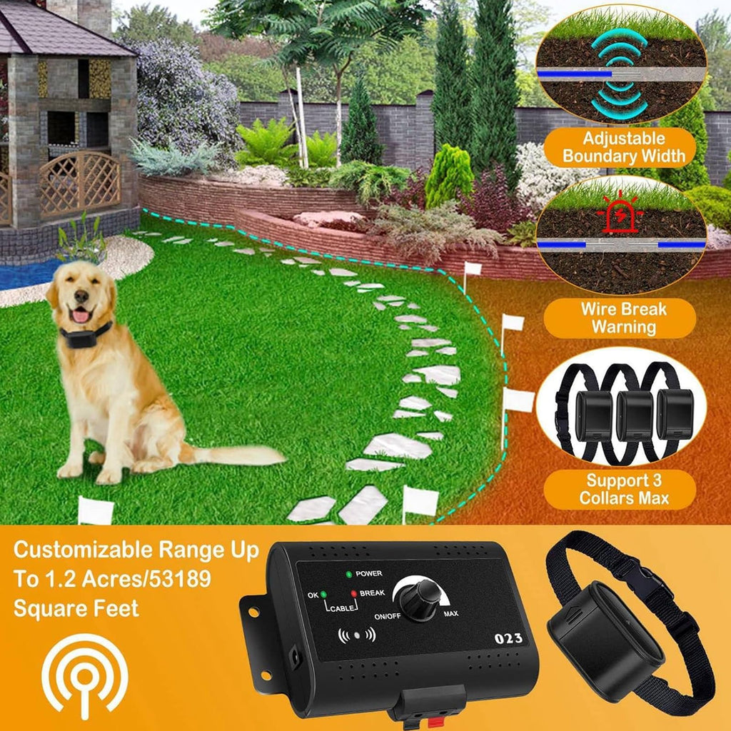 Electric Dog Fence, In-ground Pet Containment System, Waterproof Training Collar C58287