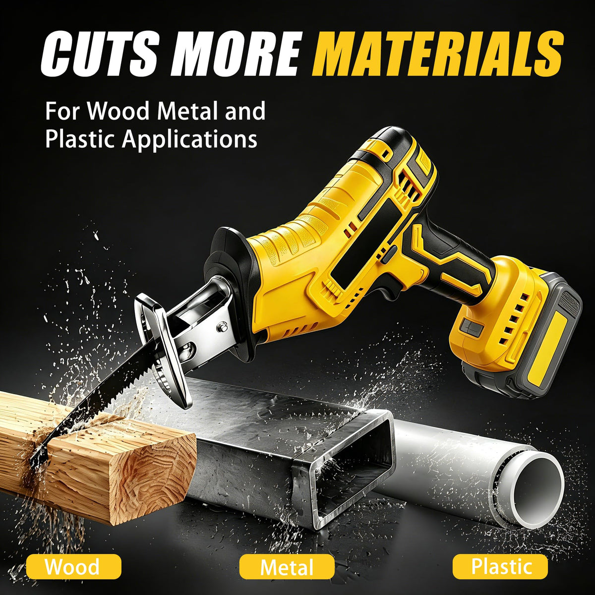 Cordless Reciprocating Saw 400W 3000RPM with 4 Saw Blades J88555