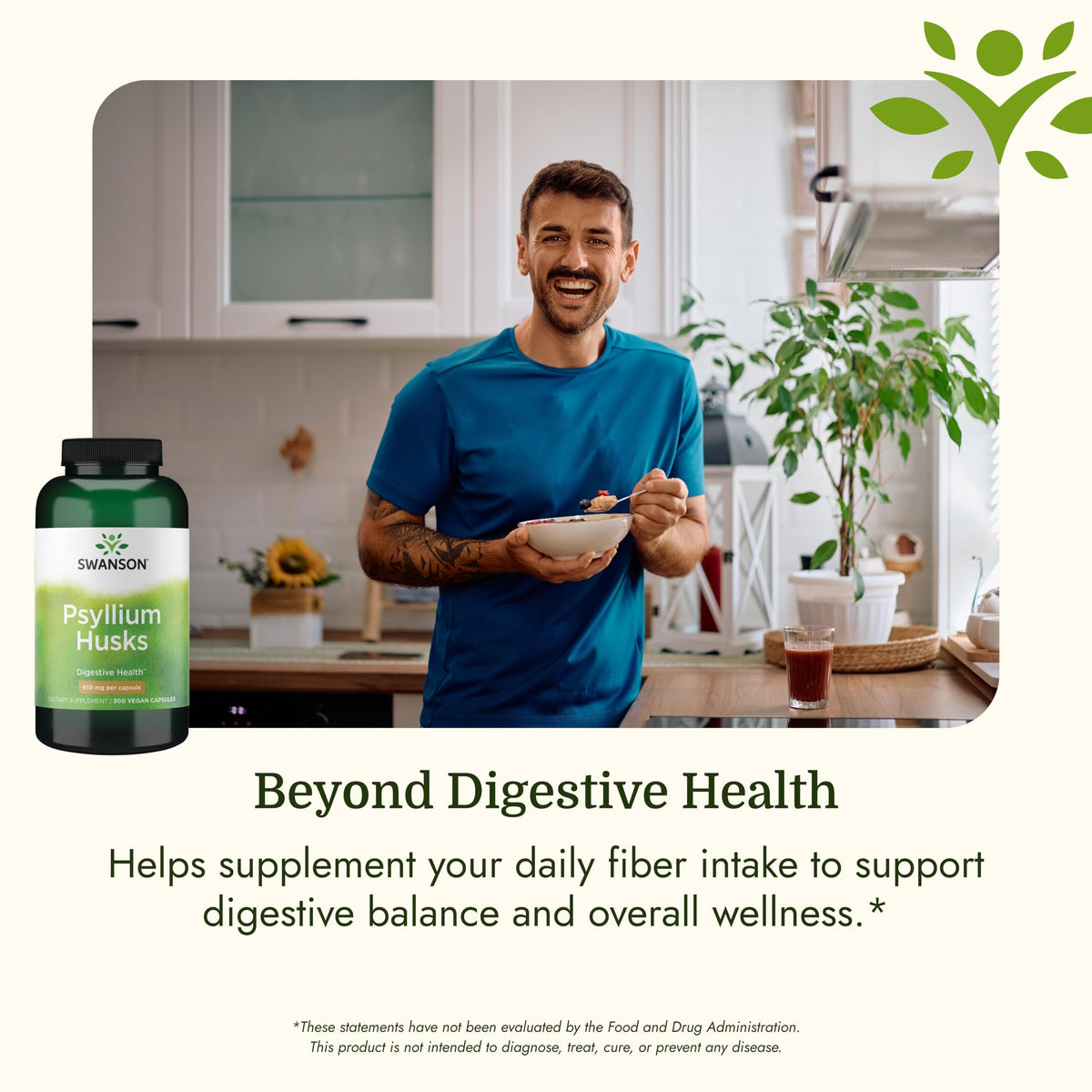 Psyllium Husk Dietary Fiber Supplement, 610 mg, 300 Capsules G182