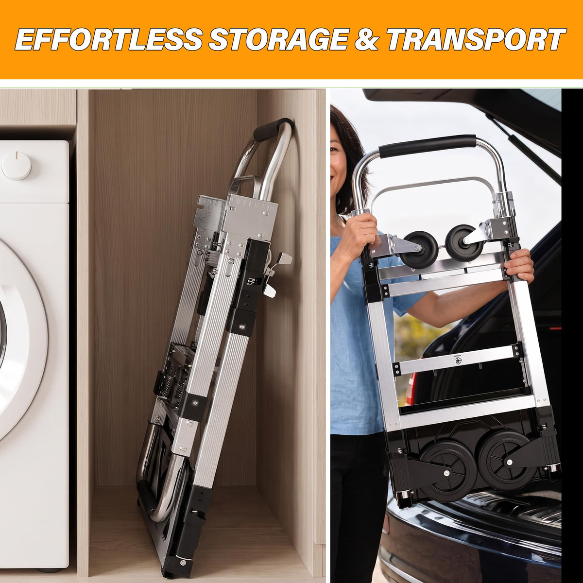 3 in 1 Convertible Folding Hand Truck with 2 Straps B91021