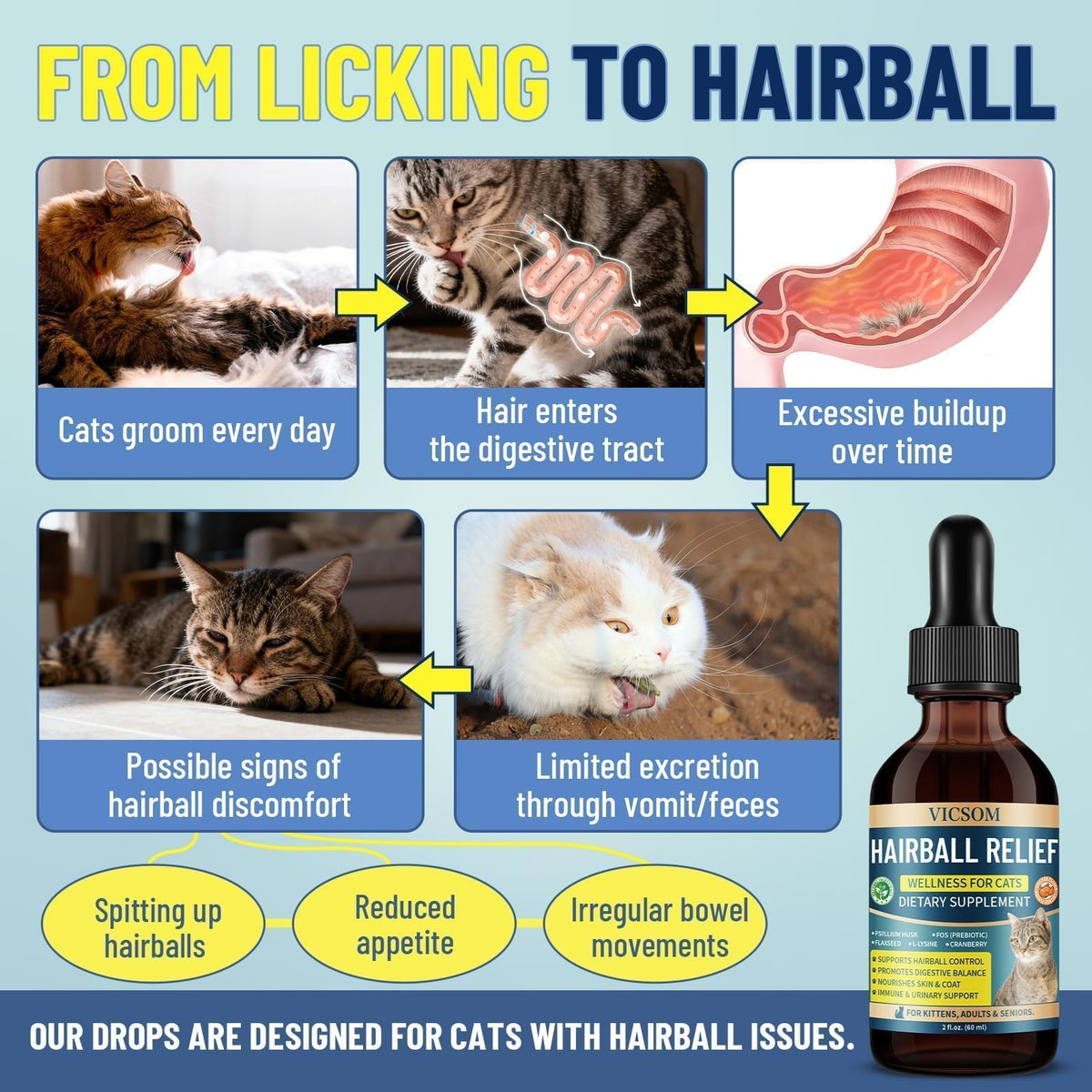 Cat Hairball Remedy Drops 2 Fl Oz I8319