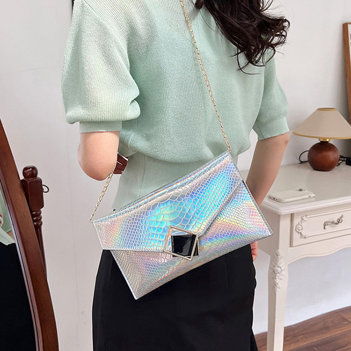 Genuine Leather Envelope Clutch M127229