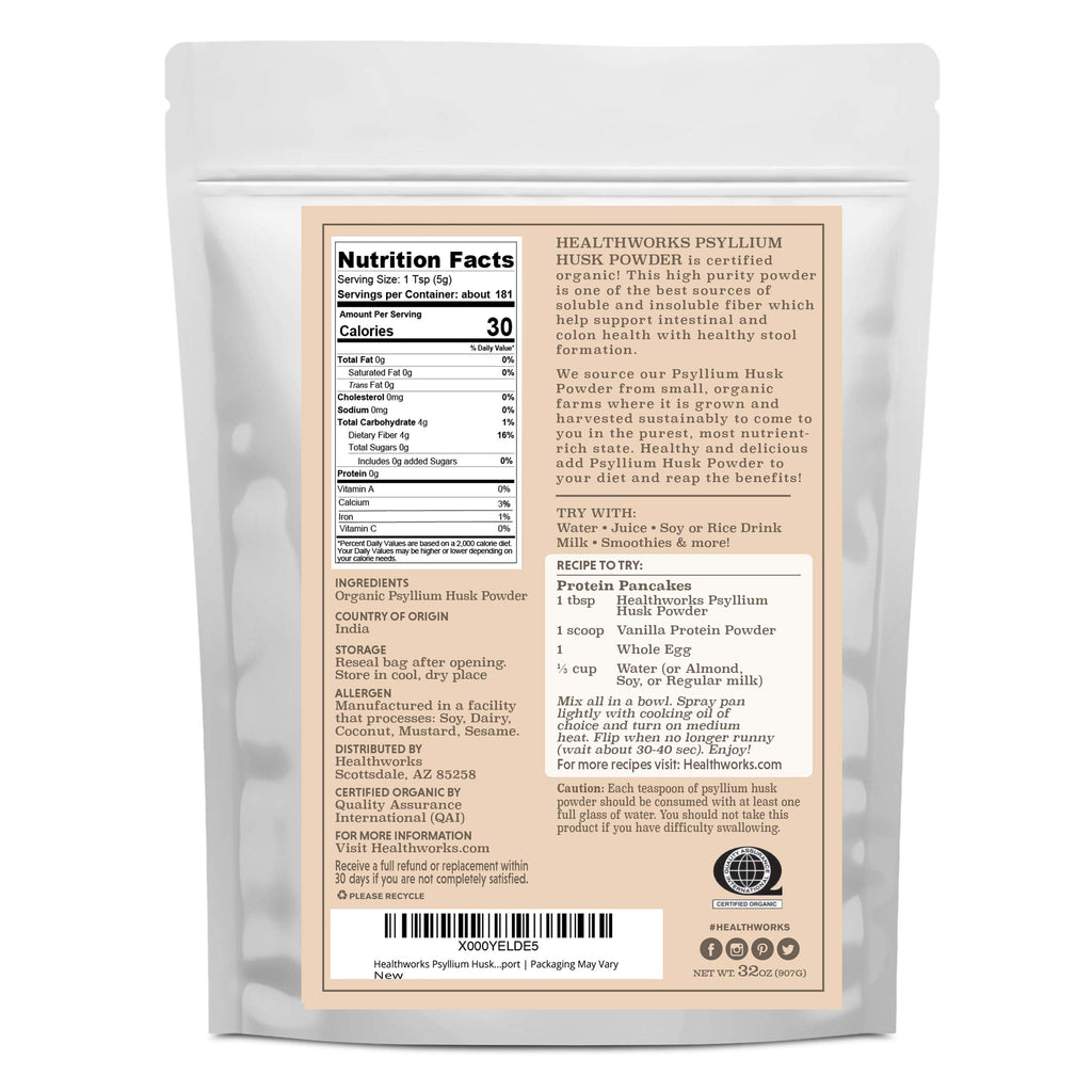 Organic Psyllium Husk Powder 2 lb T801
