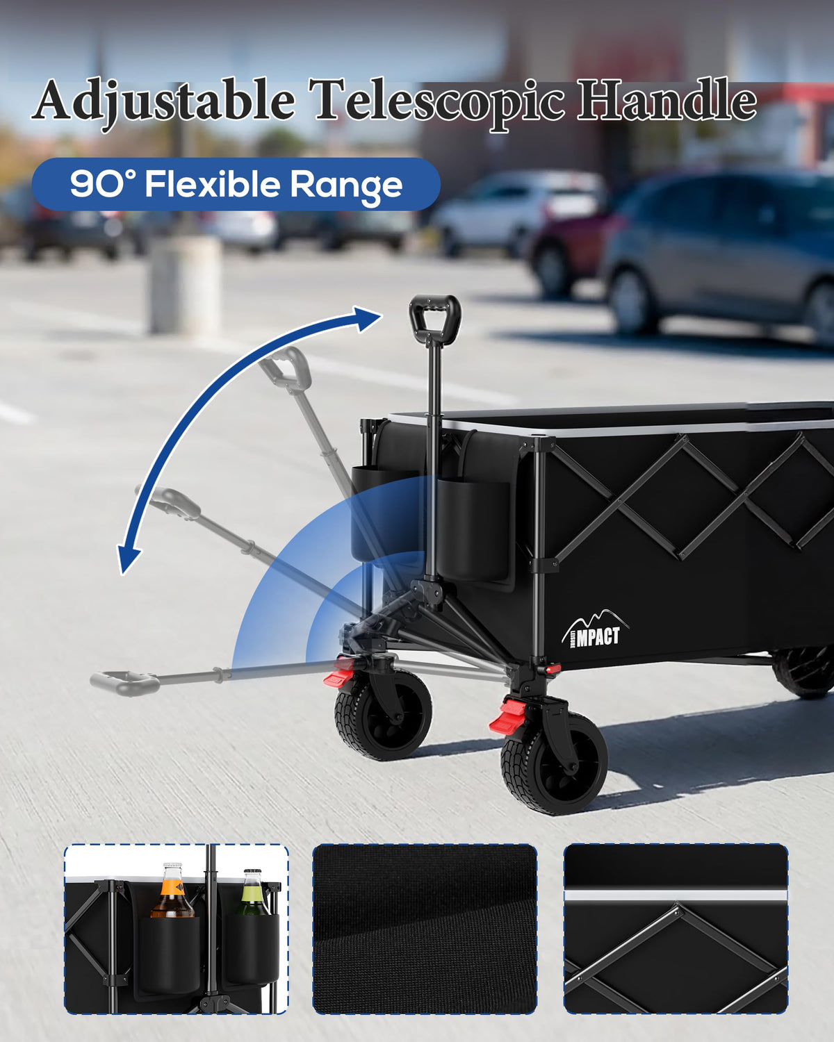 46" Collapsible Wagon Cart 300L Capacity K364122