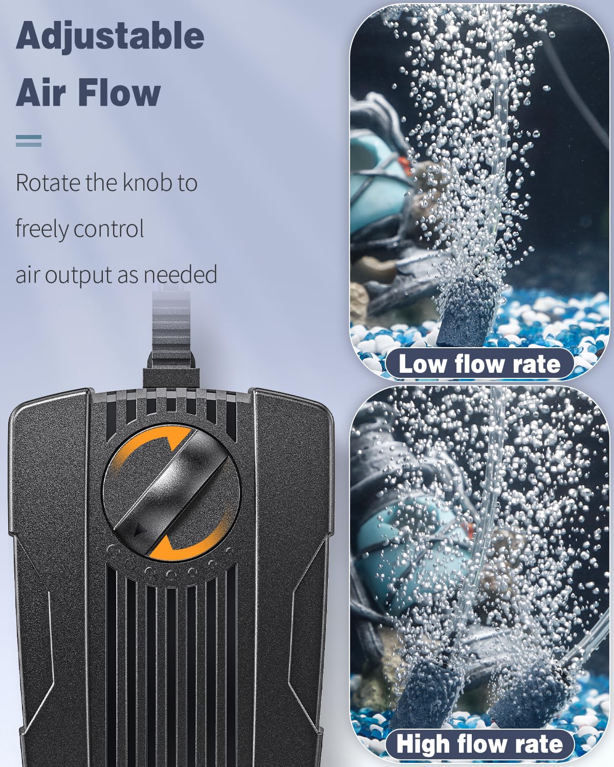 50 GPH Aquarium Air Pump with Airline Tubing J397