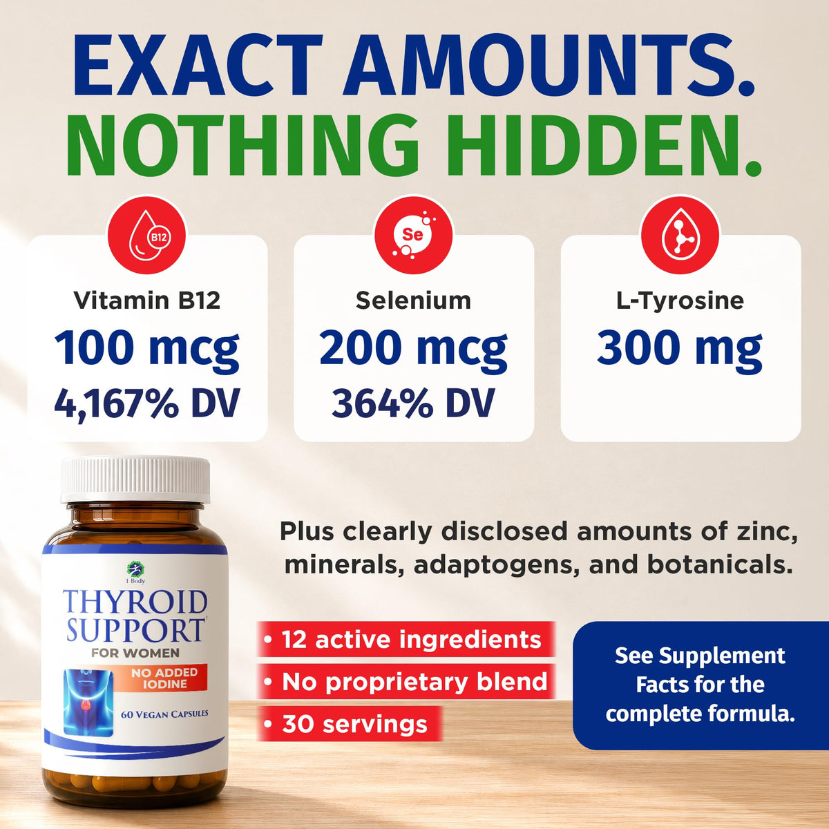 60 Vegan Thyroid Support Capsules K531