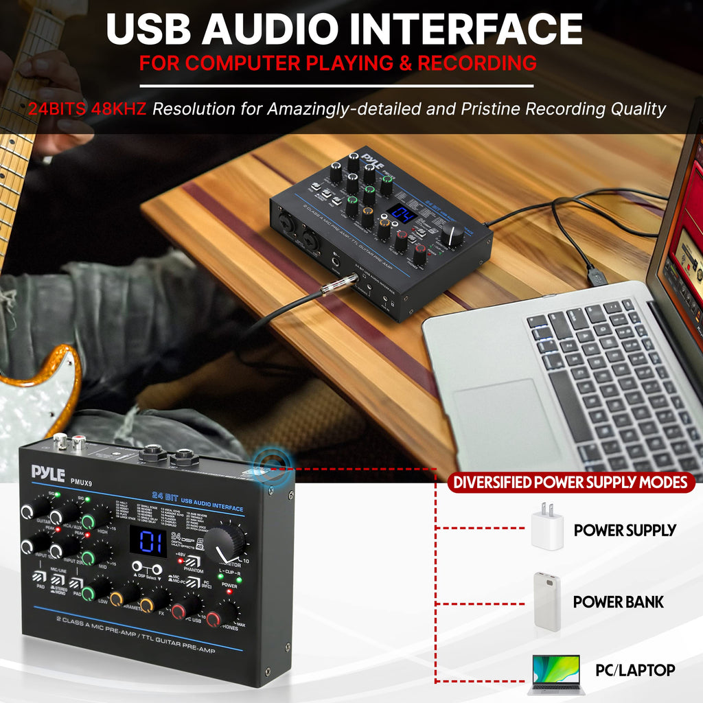 USB Audio Interface with Digital Effects and Phantom Power Z3219