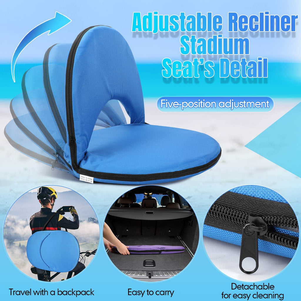 4 Pcs Stadium Seats with Back Support J916685