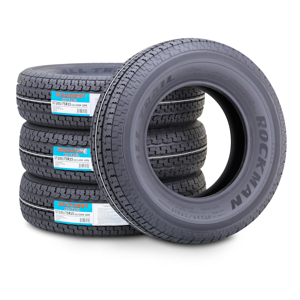 Heavy Duty Trailer Tire ST205/75R15 10-Ply Set4 E705998