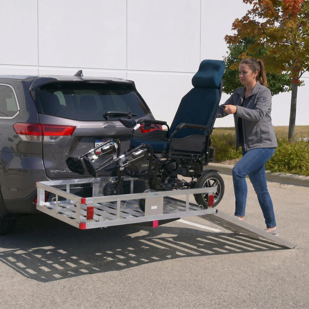 50" Aluminum Wheelchair Carrier with Ramp C1069