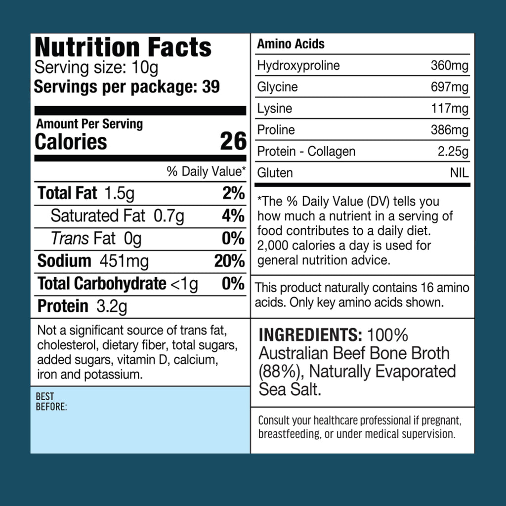 Natural Beef Bone Broth Concentrate 13.26 Floz X876