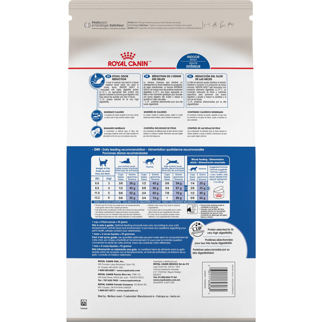 Indoor Adult Dry Cat Food 15 lb Bag Q9347