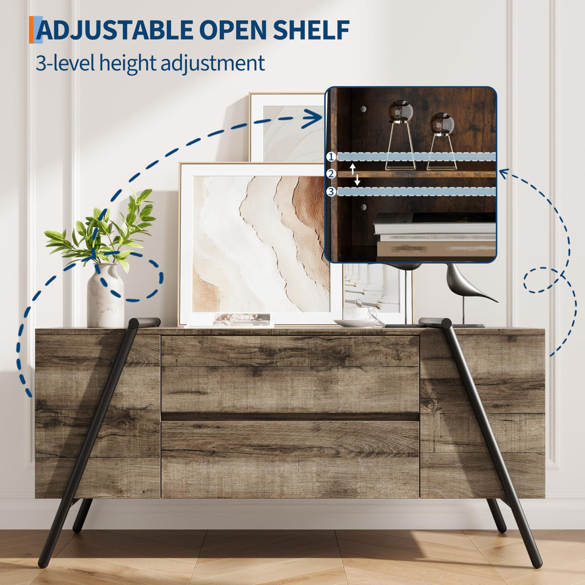 TV Stand with 2 Drawers O953704