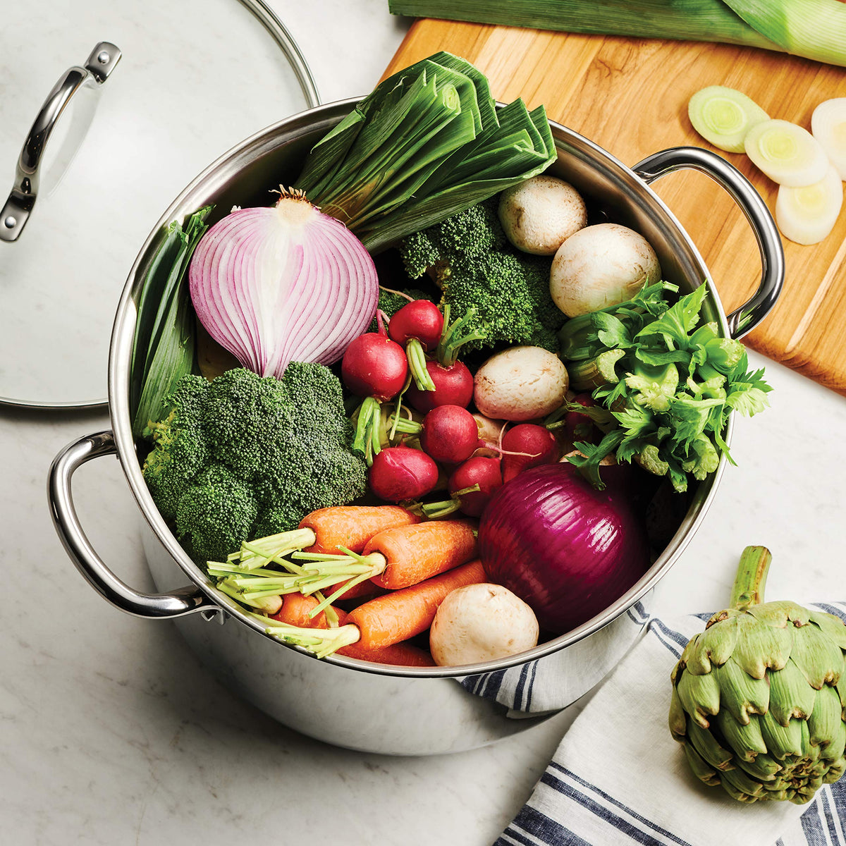 16-Quart Stainless Steel Stock Pot with Lid Y241986