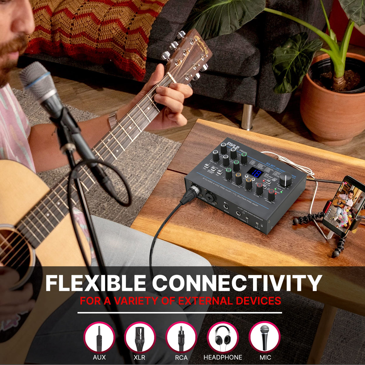 USB Audio Interface with Digital Effects and Phantom Power Z3219