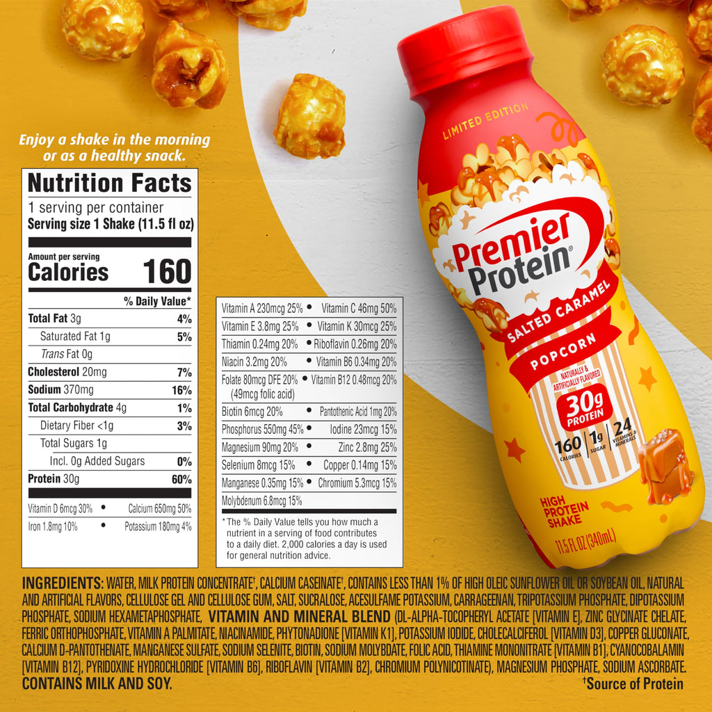 Salted Caramel Popcorn 30g Shake 12 Pack T651828