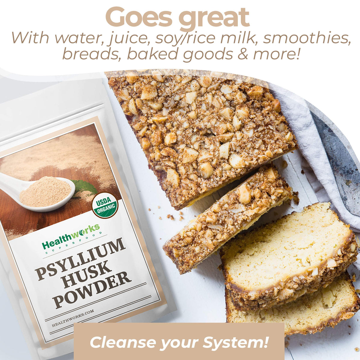 Organic Psyllium Husk Powder 2 lb T801