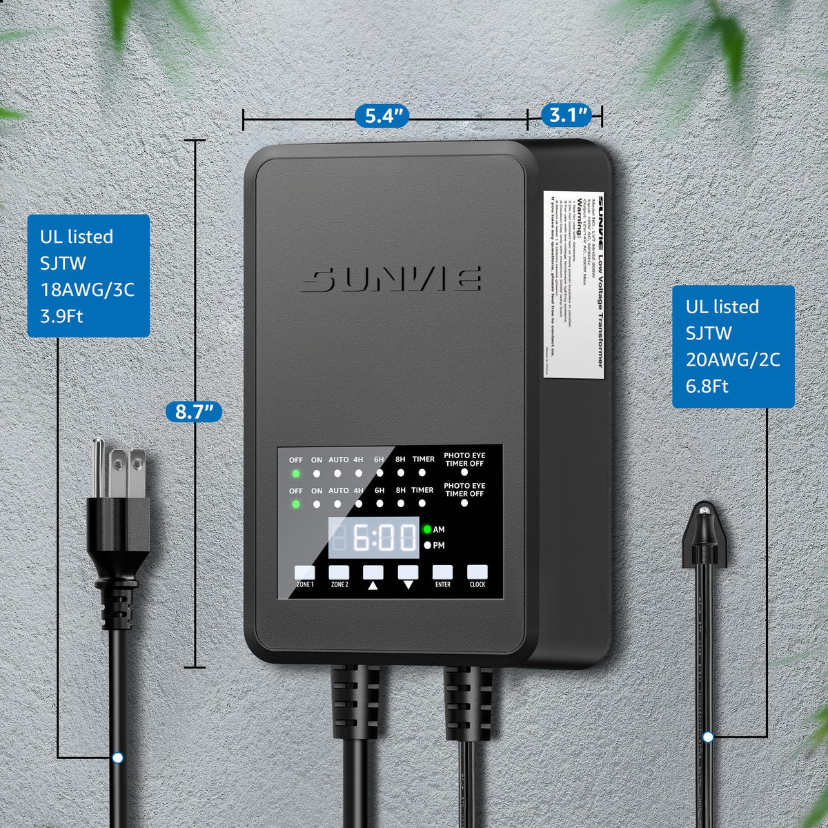 250FT 16/2 Low Voltage Wire and 200W Landscape Transformer A345